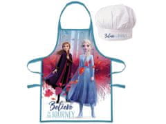 Kids Euroswan Dievčenská zástera s čiapkou Frozen II Anna a Elsa
