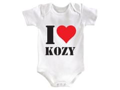 Divja Dojčenské body I Love Kozy - veľkosť 86-92