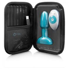 B-Vibe Rimming vibračný análny kolík s diaľkovým ovládaním, modrý