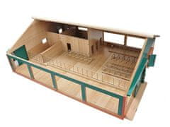 Kids Globe Farmársky domček pre kravy s dojárňou drevený 75x60x26,5cm 1:32 v krabici