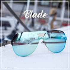 Verdster Slnečné okuliare Blade Jednoliate svetlo modrá sklíčka zlatá univerzálna