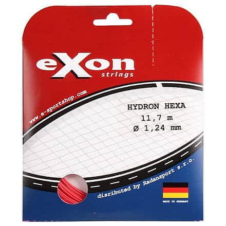 Exon Hydron Hexa tenisový výplet 11,7 m červená Priemer: 1,24