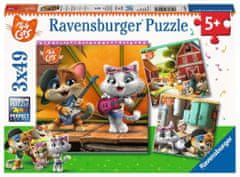 Ravensburger Puzzle Vitajte u 44 Cats 3x49 dielikov