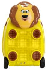 PD TOYS Detský kufor na diaľkové ovládanie s mikrofónom (Levíček-žltý)