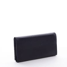 Delami Dámska kožená peňaženka DELAMI, luxusná ČIERNA