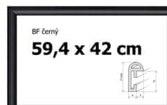 BFHM Plastový rám na puzzle 59,4x42cm A2 - čierny