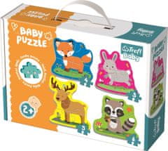 Trefl Baby puzzle Zvieratká v lese 4v1 (3,4,5,6 dielikov)