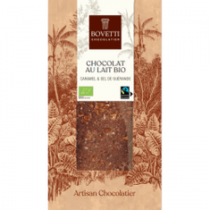BOVETTI BIO a fair trade mliečna čokoláda slaný karamel 100g