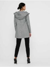 ONLY Svetlosivý melírovaný tenký kabát s kapucňou ONLY Sedona XL
