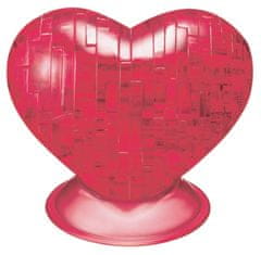 HCM Kinzel 3D Crystal puzzle Srdce červené 46 dielikov