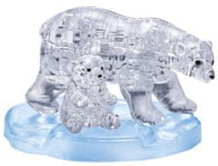 HCM Kinzel 3D Crystal puzzle Ľadová medvedica s mláďaťom 40 dielikov