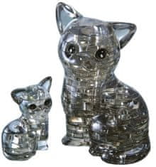 HCM Kinzel 3D Crystal puzzle Mačka s mačiatkom 49 dielikov