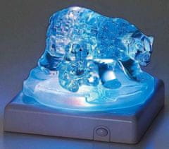 HCM Kinzel 3D Crystal puzzle Ľadová medvedica s mláďaťom 40 dielikov