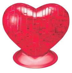 HCM Kinzel 3D Crystal puzzle Srdce červené 46 dielikov