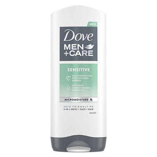 Dove Pánsky sprchový gél na telo, tvár a vlasy Men+ Care Sensitiv e (3 in 1 Shower Gel)