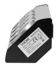 Orno Povrchová rohová zásuvka ORNO VIRONE FS-4 3x 230V, 2xUSB, 1,5m kábel, nerez