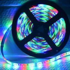 Netscroll Vodotesný LED pás s diaľkovým ovládaním, univerzálne osvetlenie pre vnútorné a vonkajšie použitie, nastaviteľné viacfarebné svetlo, nastaviteľné stmievanie alebo osvetlenie, 5 m, AmbientLedLights