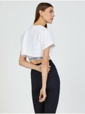 TALLY WEiJL Biely crop top s potlačou TALLY WEiJL M