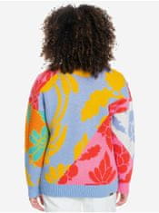 ROXY Svetlomodrý dámsky vzorovaný sveter s prímesou vlny Roxy S