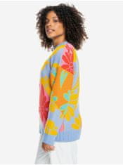ROXY Svetlomodrý dámsky vzorovaný sveter s prímesou vlny Roxy S