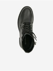 U.S. POLO ASSN. Čierne dámske členkové kožené topánky U.S. Polo Assn. Beggy 36