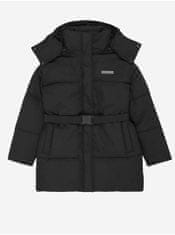 Calvin Klein Čierny dámsky prešívaný zimný kabát s kapucou Calvin Klein XS