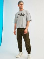 Kaki pánske nohavice s vreckami Trendyol XL