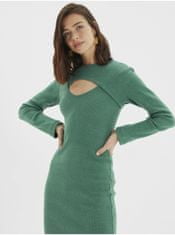 Trendyol Zelené púzdrové svetrové šaty Trendyol XS