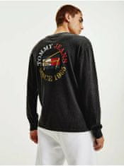 Tommy Jeans Čierne pánske tričko s potlačou Tommy Jeans M