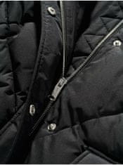 Tommy Jeans Čierny dámsky prešívaný zimný kabát Tommy Jeans M