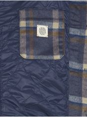 Blend Tmavomodrá ľahká kockovaná košeľová bunda Blend XL