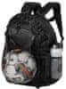 Športový batoh so sieťou na loptu Backpack Milano, čierna