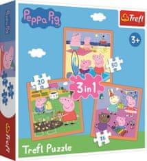 Trefl Prasiatko Peppa Puzzle: Úžasné nápady 3v1 (20,36,50 dielikov)