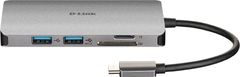 D-LINK USB-C Hub 6v1, HDMI, PD, čítačka kariet