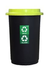 Plafor Odpadkový kôš na triedený odpad okrúhly 50 l - zelený