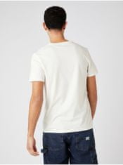 Wrangler Biele pánske tričko s potlačou Wrangler L