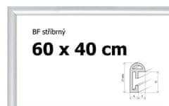 BFHM Plastový rám na puzzle 60x40cm - strieborný