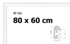 BFHM Plastový rám na puzzle 80x60cm - biely
