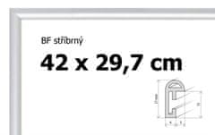 BFHM Plastový rám na puzzle 42x29,7cm A3 - strieborný