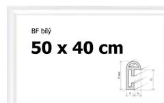 BFHM Plastový rám na puzzle 50x40cm - biely