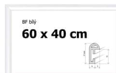 BFHM Plastový rám na puzzle 60x40cm - biely