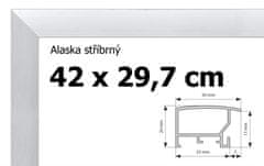 BFHM Alaska hliníkový rám na puzzle 42x29,7cm A3 - strieborný
