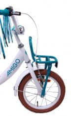 Amigo Dots 12 palcový dievčenský bicykel, biely