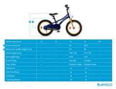 Amigo Flip Coaster Brake 18 palcové koleso, žlto-modré