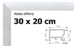 BFHM Alaska hliníkový rám 30x20cm - strieborný