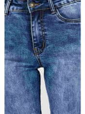 MooDoo Moodo modré tříčtvrteční džínsy XS