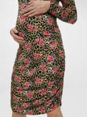 Mama.licious Kaki tehotenské vzorované púzdrové šaty Mama.licious Charo XL