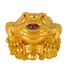 Feng shui Harmony Zlatá trojnohá žaba 9cm
