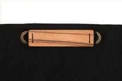 BeWooden unisex praktický batoh s dreveným detailom Líni Minibackpack čierny univerzálny