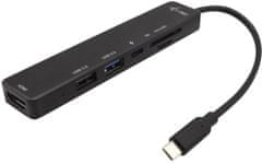 I-TEC cestovní dokovací stanice USB-C, HDMI, 4K, PD, 60W, čierna